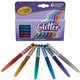 Crayola 6 Color Glitter Markers - Bullet Marker Point Style - Fire Flecks, Gold Dust, Violet Glitz, Emerald Zest, Blue Blazes, S