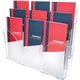 Deflecto Three Tier Document Organizer with Dividers - 9 Compartment(s) - 6 Divider(s) - 3 Tier(s) - 11.5" Height x 13.5" Width 