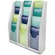 Deflecto Multi-Compartment Literature Display - 12 Pocket(s) - 19.8" Height x 15.8" Width x 5" DepthDesktop - Durable, Lightweig