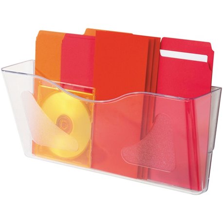 Deflecto Euro-Style DocuPocket - 1 Pocket(s) - 6.6" Height x 15" Width x 4" Depth - Clear - Plastic - 1 Each