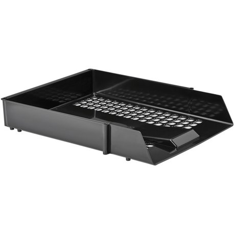 Deflecto AntiMicrobial Industrial Front-Load Tray - 2.4" Height x 10.8" Width x 13.8" DepthDesktop - Antimicrobial, Lightweight,