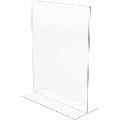 Deflecto Classic Image Double-Sided Sign Holder - 1 Each - 8.5" Width x 11" Height - Rectangular Shape - Self-standing, Bottom L