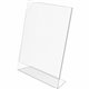 Deflecto Classic Image Slanted Sign Holder - 1 Each - 8.5" Width x 11" Height x 2.6" Depth - Rectangular Shape - Side-loading, S