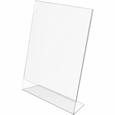 Deflecto Classic Image Slanted Sign Holder - 1 Each - 8.5" Width x 11" Height x 2.6" Depth - Rectangular Shape - Side-loading, S