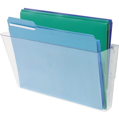 Deflecto EZ Link Stackable DocuPocket - 1 Compartment(s) - 7" Height x 13" Width x 4" Depth - Stackable - Clear - Plastic - 1 Ea