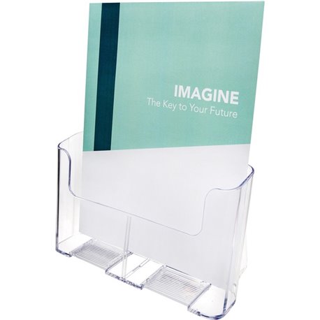 Deflecto Single Compartment DocuHolder - 1 Pocket(s) - 10.8" Height x 9.3" Width x 3.8" DepthDesktop - Magazine Size - Clear - P