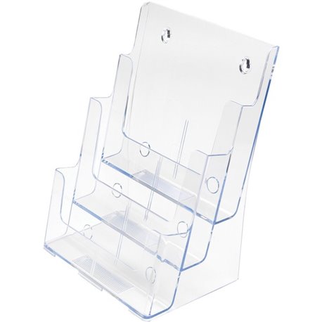 Deflecto Multi-Compartment DocuHolder - 3 Compartment(s) - 3 Tier(s) - 12.6" Height x 9.5" Width x 6.3" DepthDesktop - Magazine 