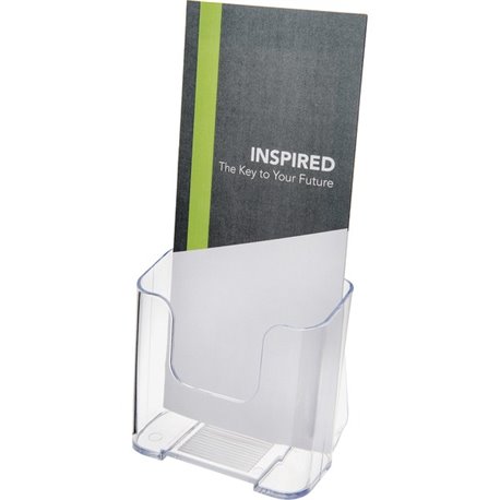 Deflecto Single Compartment DocuHolder - 1 Pocket(s) - 7.8" Height x 4.4" Width x 3.3" DepthDesktop - Clear - Plastic - 1 Each