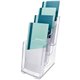 Deflecto Multi-Compartment DocuHolder - 4 Pocket(s) - 4 Tier(s) - 10" Height x 4.9" Width x 8" DepthDesktop - Leaflet Size - Cle