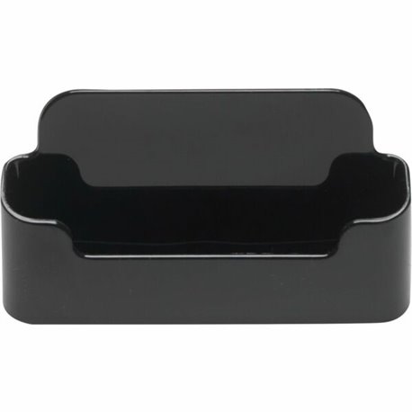 Deflecto Single Business Card Holder - 1.8" x 3.9" x 1.4" x - Plastic - 1 Each - Black