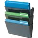 Deflecto EZ Link DocuPocket - 3 Pocket(s) - 7" Height x 13" Width x 4" Depth - Stackable - 50% Recycled - Black - Plastic - 3 / 