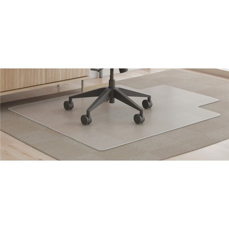 Deflecto SuperMat+ Chairmat - Medium Pile Carpet, Home Office, Commercial - 48" Length x 36" Width x 0.500" Thickness - Rectangu