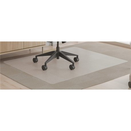 Deflecto SuperMat+ Chairmat - Home Office, Commercial - 60" Length x 46" Width x 0.500" Thickness - Rectangular - Polyvinyl Chlo