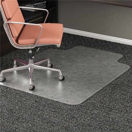 Deflecto RollaMat for Carpet - Carpeted Floor - 53" Length x 45" Width - Vinyl - Clear - 1Each