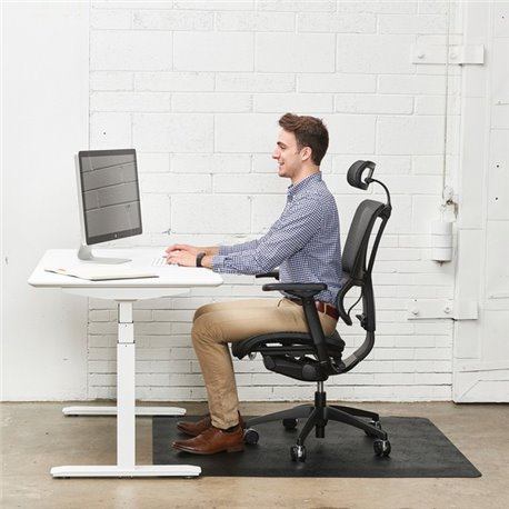 Deflecto Ergonomic Sit-Stand Chair Mat for Multi-surface - Workstation - 53" Length x 45" Width x 0.800" Depth - Rectangular - F