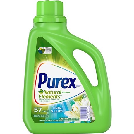 Purex Natural Elements Liquid Detergent - For Clothing - 75 fl oz (2.3 quart) - Linen, Lilies Scent - 1 Each - Hypoallergenic, D