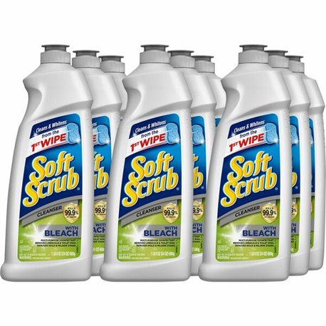 Dial Professional Soft Scrub with Bleach Cleanser - For Sink, Shower, Bathtub, Countertop, Stove Top, Toilet - 24 oz (1.50 lb) -