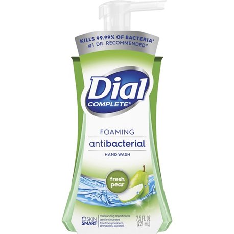 Dial Complete Foaming Hand Wash - Fresh Pear ScentFor - 7.5 fl oz (221.8 mL) - Pump Bottle Dispenser - Kill Germs - Hand - Antib