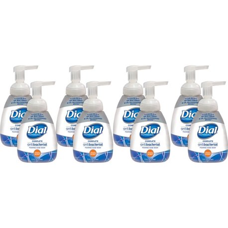 Dial Complete Foaming Hand Wash - 7.5 fl oz (221.8 mL) - Pump Bottle Dispenser - Kill Germs - Hand - Amber - 8 / Carton