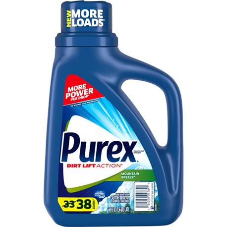 Purex Mountain Scent Liquid Detergent - Concentrate - 50 fl oz (1.6 quart) - Mountain Breeze, Outdoor, Springtime Floral Blooms,