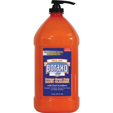 Boraxo Heavy-Duty Hand Cleaner - 101.4 fl oz (3 L) - Pump Bottle Dispenser - Grease Remover, Grime Remover, Ink Remover, Tar Rem