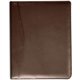 Dacasso Letter Pad Folio - 8 1/2" x 11" - Chocolate Brown - 1 Each