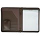 Dacasso Deluxe Letter Portfolio - 8 1/2" x 11" - Chocolate Brown - 1 Each