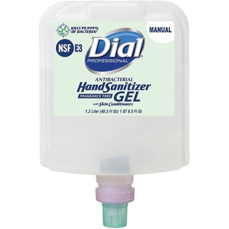 Dial Hand Sanitizer Gel Refill - 40.5 fl oz (1197.7 mL) - Kill Germs, Bacteria Remover - Healthcare, School, Office, Restaurant,