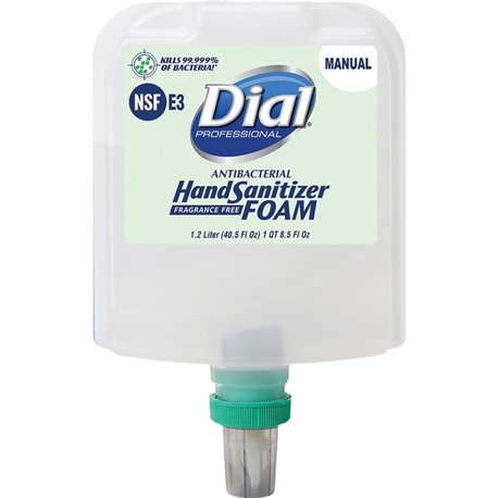 Dial Hand Sanitizer Foam Refill - 40.5 fl oz (1197.7 mL) - Kill Germs - Healthcare, School, Office, Restaurant, Daycare - Clear 