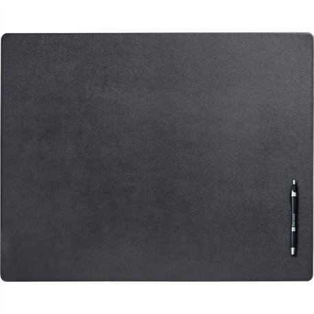 Dacasso Leather Desk Mat - Rectangular - 24" Width x 19" Depth - Felt - Top Grain Leather - Black