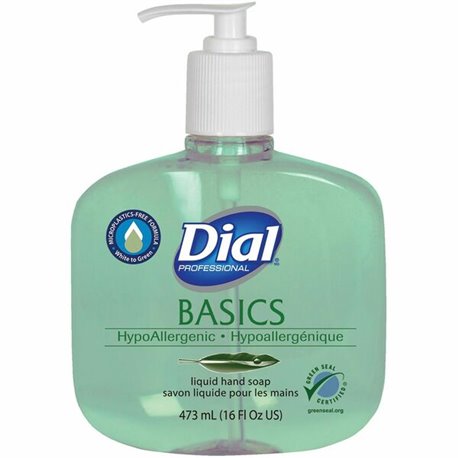 Dial Basics Liquid Hand Soap - Fresh Floral ScentFor - 16 fl oz (473.2 mL) - Hand, Healthcare, School, Office, Restaurant, Dayca