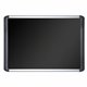 MasterVision SoftTouch Deluxe Bulletin Board - 48" Height x 96" Width - Black Fabric Surface - Aluminum/Black Aluminum Frame