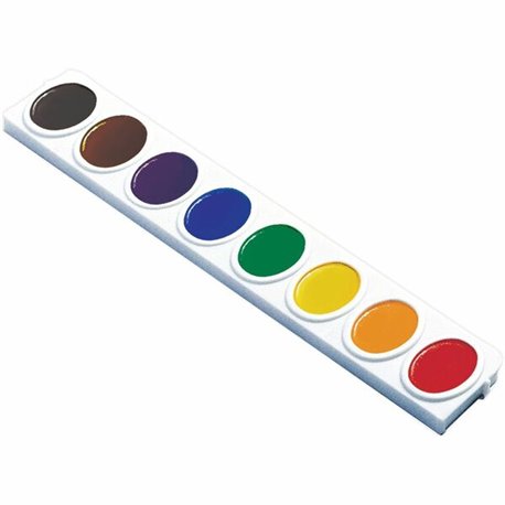 Prang Oval Pan Watercolors Set Refill Tray - 3 / Box - Assorted