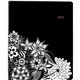 Cambridge FloraDoodle Premium Weekly Monthly Appointment Book, Black, White, Large - Large Size - Weekly, Monthly - 13 Month - J