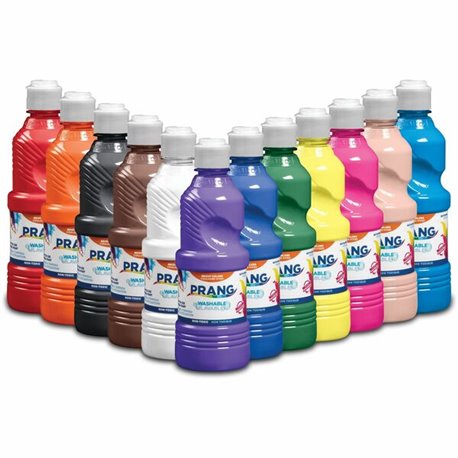 Prang Ultra-washable Tempera Paint - 16 oz - 12 / Set - Assorted