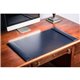 Dacasso Bonded Leather Desk Pad - Rectangular - 30" Width - Bonded Leather, Velveteen - Navy Blue