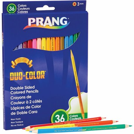 Prang Duo Colored Pencil - 3 mm Lead Diameter - Fine Point - 1 / Set