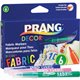 Prang Decor Fabric Markers - Brush Marker Point Style - Assorted - 6 / Set