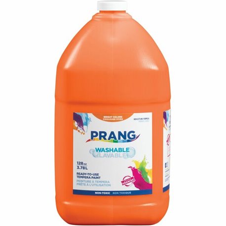 Prang Washable Tempera Paint - 1 gal - 1 Each - Orange