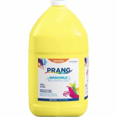 Prang Washable Tempera Paint - 1 gal - 1 Each - Yellow