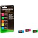 Ticonderoga Mini Erasers - Neon Pink, Neon Green, Neon Orange, Neon Yellow, Neon Blue - Vinyl - 5 / Pack - Latex-free, Soft, Smu