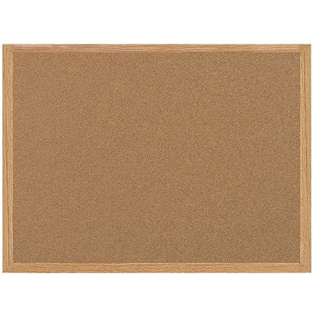 MasterVision Recycled Cork Bulletin Boards - 24" Height x 36" Width - Cork Surface - Self-healing - Wood Frame - 1 Each