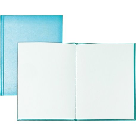 Ashley Hardcover Blank Book - 28 Pages - 6" x 8" - Blue Cover - Hard Cover, Durable - 1 Each