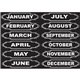 Ashley Magnetic Chalkboard Days of the Week - 12 - Die-cut, Write on/Wipe off - 1 Each - Multicolor