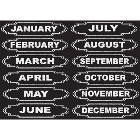 Ashley Magnetic Chalkboard Days of the Week - 12 - Die-cut, Write on/Wipe off - 1 Each - Multicolor