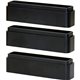 DAC Monitor Riser Leg Blocks - 6" Width x 1.5" Depth x 1.2" Height - Stackable, Comfortable - Black