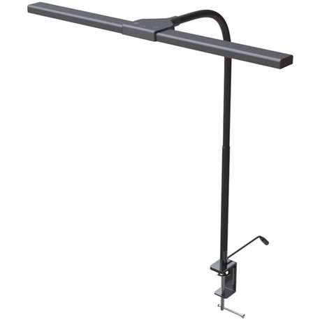 Data Accessories Company Clamp-On LED Desk Lamp - 20" Height - 18" Width - LED Bulb - Flexible Neck, Gooseneck, Dimmable, Color 