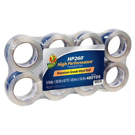 Duck HP260 High Performance Packaging Tape - 60 yd Length x 1.88" Width - 3.1 mil Thickness - UV Resistant - For Sign, Sealing, 