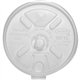 Dart Lift-n-lock Fold Tab Lids - Round - Plastic - 10 / Carton - 100 Per Bag - White