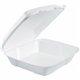 Dart Large 1-Compartment Carryout Foam Trays - Foam Body - 200 / Carton